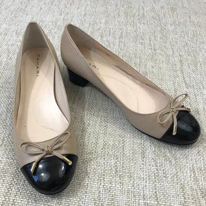 Tahari Leather Ballet Slip On Heel